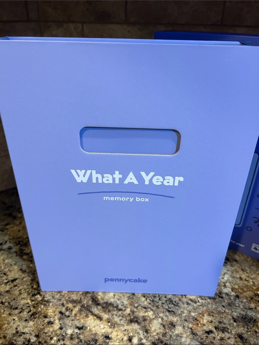 Pennycake  What A Year Memory Box - Blue Keepsake Storage, New